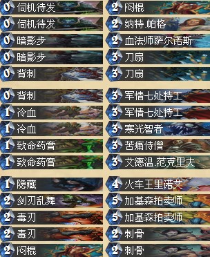 炉石传说奇迹贼卡组 传说奇迹贼卡组详解