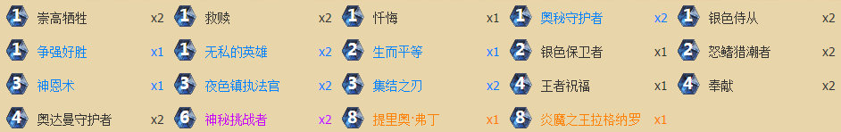 炉石传说佛祖骑标准卡组 圣盾佛祖骑归来