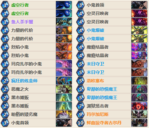 2018强力术士卡组汇总 魔块术动物园林恩术巨人术 2018强力术士卡组汇总 魔块术动物园林恩术巨人术