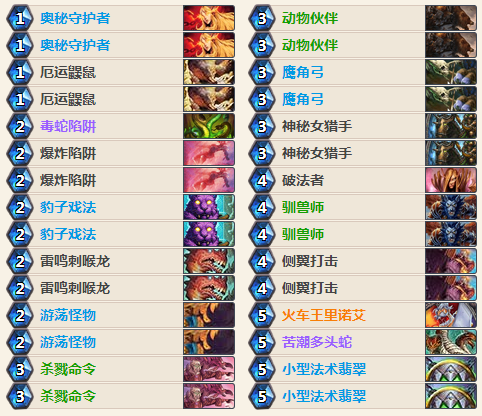 炉石传说女巫森林2018奥秘猎卡组推荐 炉石传说女巫森林2018奥秘猎卡组推荐
