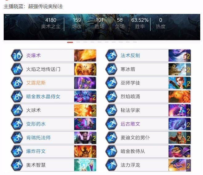 炉石传说最强奥秘法 2018新版奥秘法卡组推荐