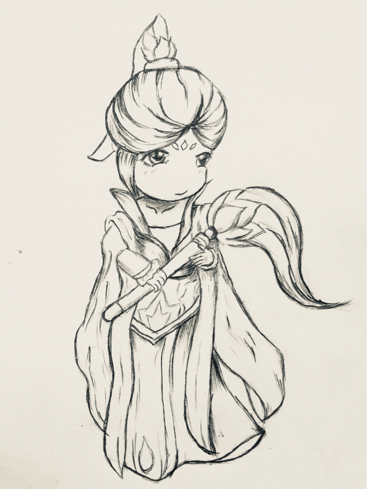 【月涂月画】何仙姑